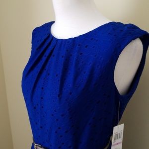 Siz 6 NWT Cobalt Blue Dress w/belt